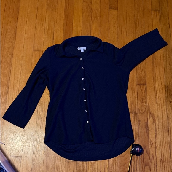 Kim Rogers Tops - Navy Blue Button-Up Shirt Kim Rogers Large
